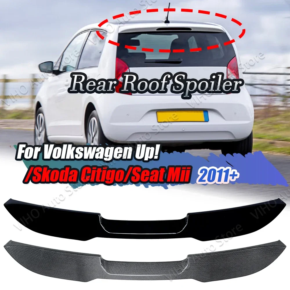 Фото Для Volkswagen UP Для Seat Mii Для Skoda Citigo 2011+ Автомобильный задний спойлер на крышу Багажник Губа Тюнинг Хвостовое крыло Спойлер багажника Комплект кузова №1