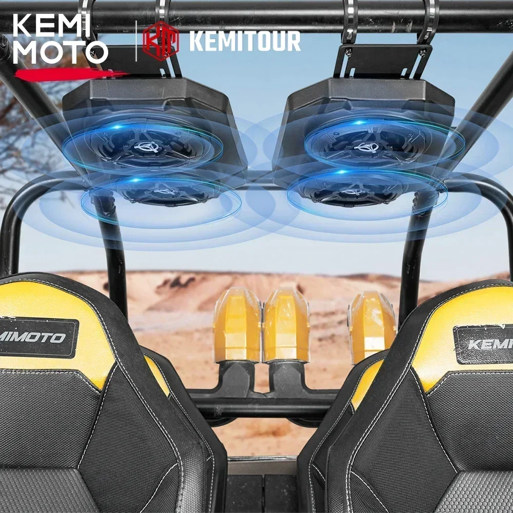 

Звуковая система UTV Bluetooth, 6,5-дюймовые динамики, подходят для каркасов 1,25-1,9 дюйма, совместимая с Polaris RZR XP для Can-Am Maverick X3