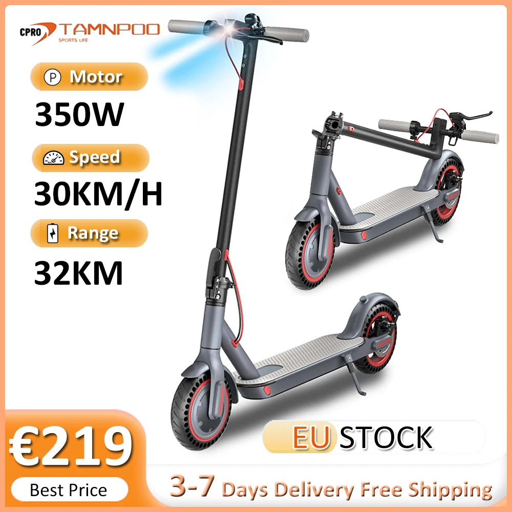 

350W Electric Scooter with Bag 36V 10Ah 30KM/H Max Speed 32KM City Commuter Electric Kick Scooter Foldbale Escooter for Adults