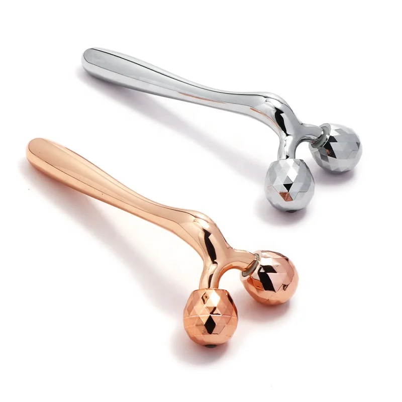 

High Quality metal handle microcurrent Mini 3d Roller Massager For Tighten Skin