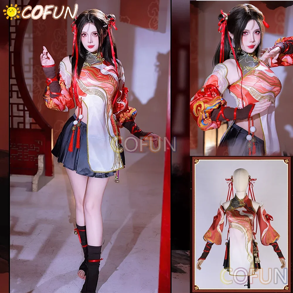 COFUN Naraka: Bladepoint Feria Shen Косплей Костюм Хэллоуин Игровые наряды Wing Chun Новый год Cheongsam