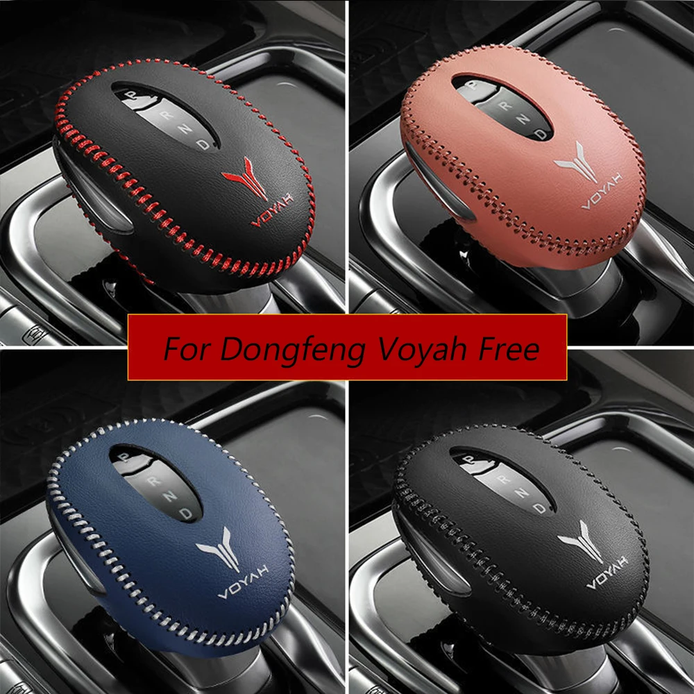 

For Dongfeng Voyah Free 2021 2022 2023 Leather Car gear shift lever knob handle Cover Trim Sticker Accessories Decoration