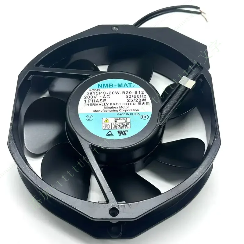 Фото W ДЛЯ NMB-MAT 5915PC-20W-B20-S12 AC 200 В 28 Вт 172X150X38 мм Вентилятор охлаждения сервера №1