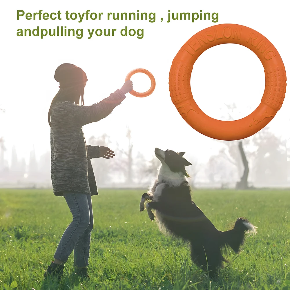 18CM Dog Toys Pet Flying Discs Puppy Training Toy Ring Resistant Bite Floating Toy Game Frisbeed Interactive Dog Supplies