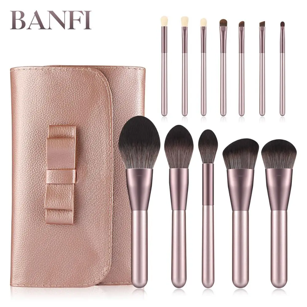 12Pcs/set Makeup Brushes Set Women Beauty Cosmetics Brush Kit For Face Blush Powder Foundation Blending Tools |