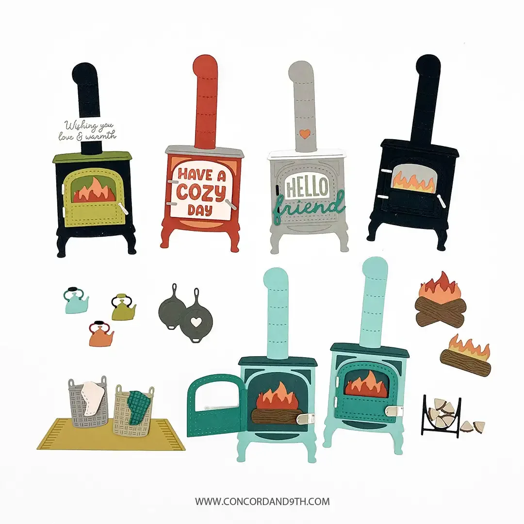 Штампы By the Fire Bundle House Soda с подсветкой металлические штампы силиконовый трафарет