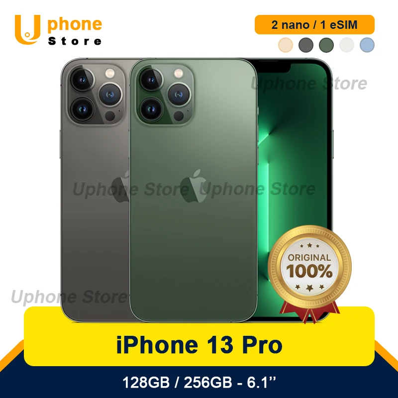 Оригинальный Смартфон Apple iPhone 13 Pro, 128 ГБ/256 ГБ/512 ГБ, 6,1 дюйма, OLED дисплей, iOS чип, A15, смартфон - Хочеца очень<3