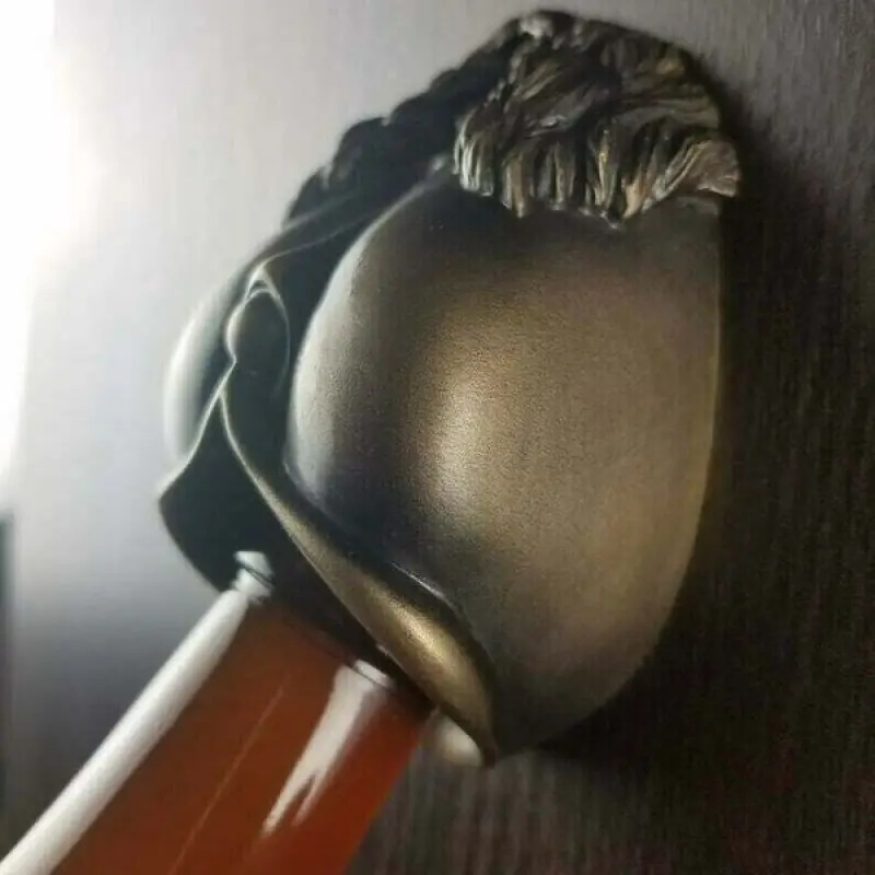 Открывалка для бутылок настенная бронзовая скульптура: богиня настенный