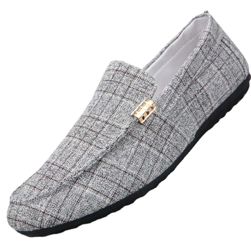 

Мужские Новые Модные дышащие легкие Парусиновые кроссовки, мужская мягкая, удобная, нескользящая, на плоской подошве, мужская обувь без шну...