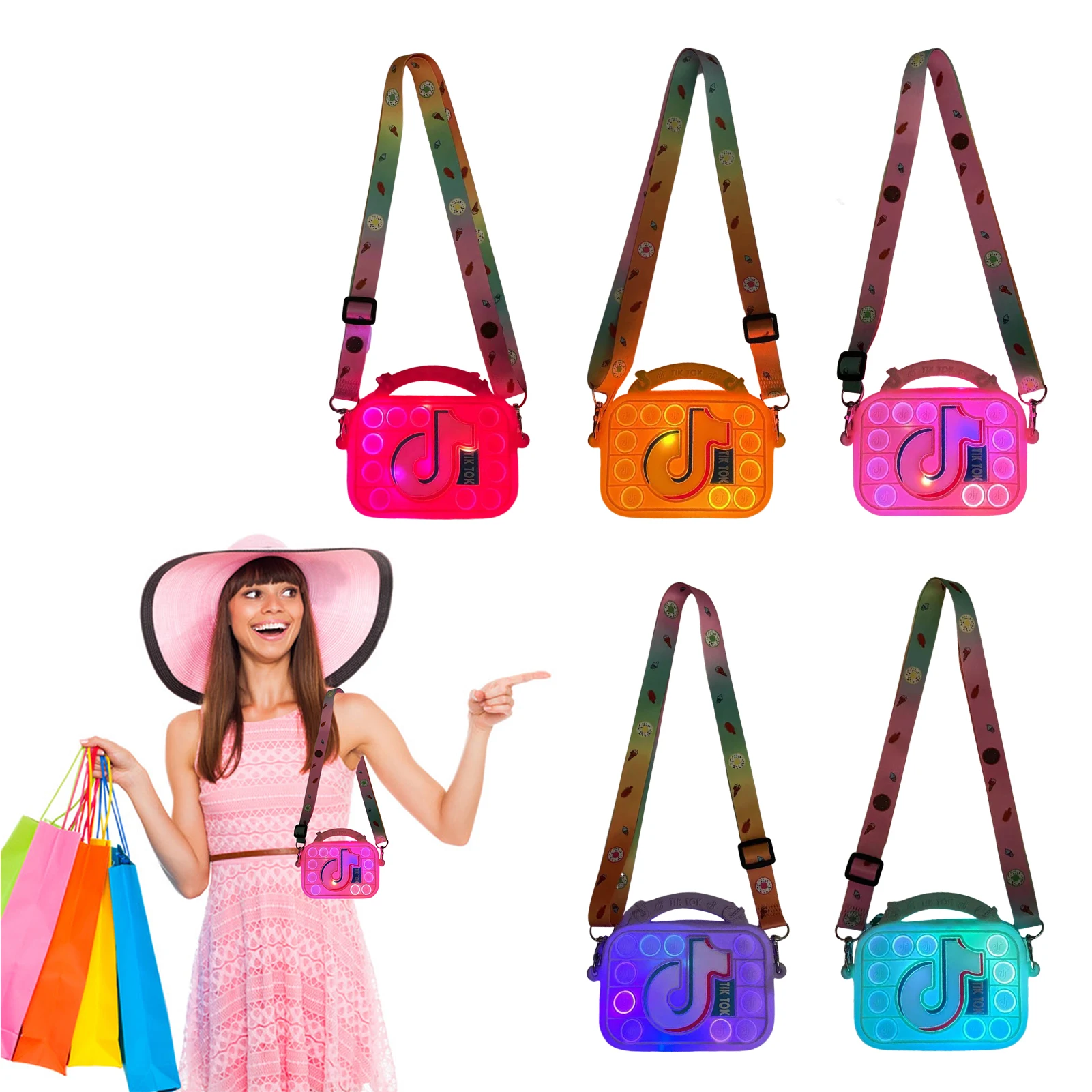 

Fashion New Bag Girl Single Shoulder Bag Night Luminous Backpack Stylish Bag For Teenagers Adults