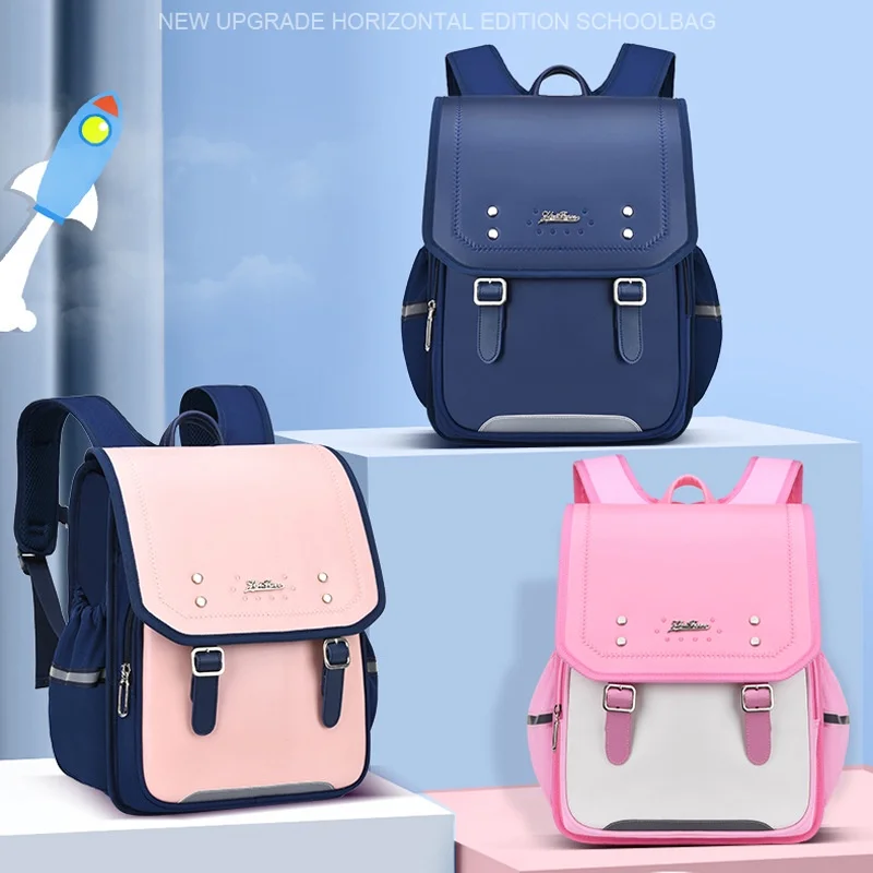 Large Capacity Primary Children Fashion Backpacks with Belts New Students Breathable Reflective School Bags for Girls Boys Hot