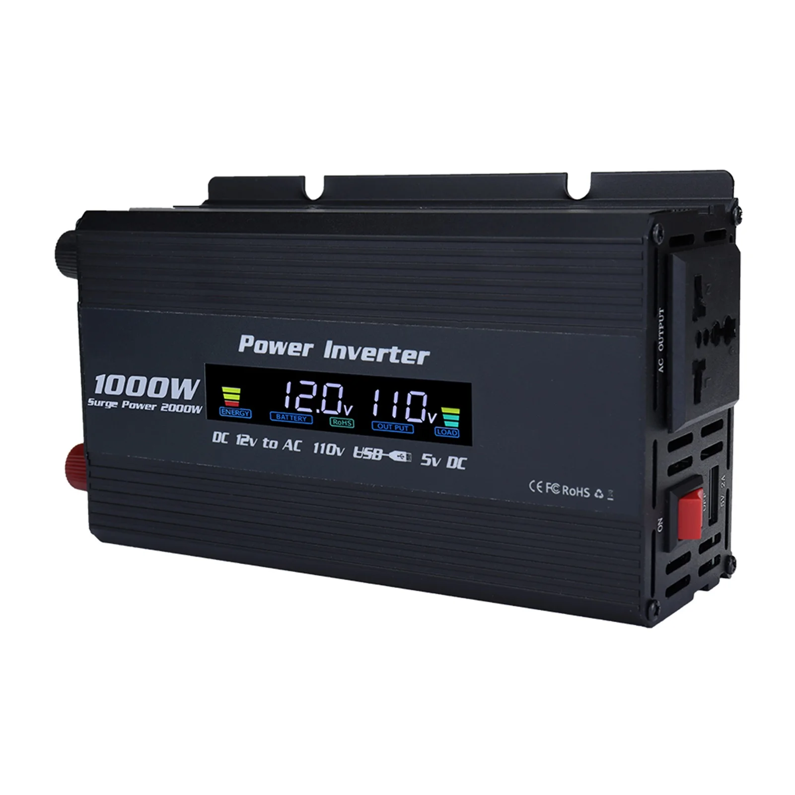 

Universal Household Car Inverter Vehicle Converter With LED Display DC12V To AC110-220V Sine Waving Car Inverter For Travelling