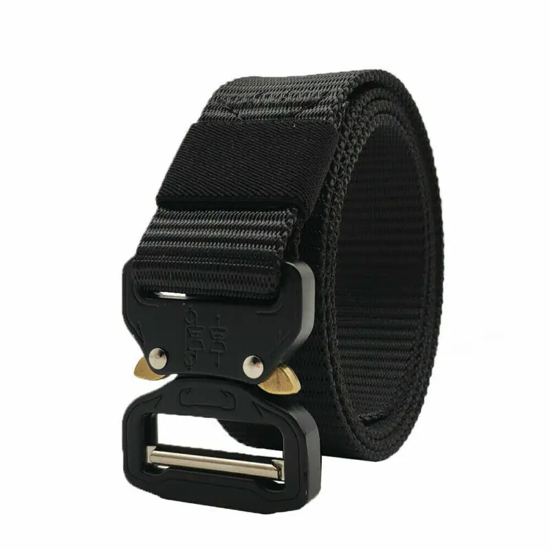 

New Men's Outdoor Tactical Belts Nylon Military Waist Belt with Metal Buckle Adjustable Heavy Duty Training Waist Belt