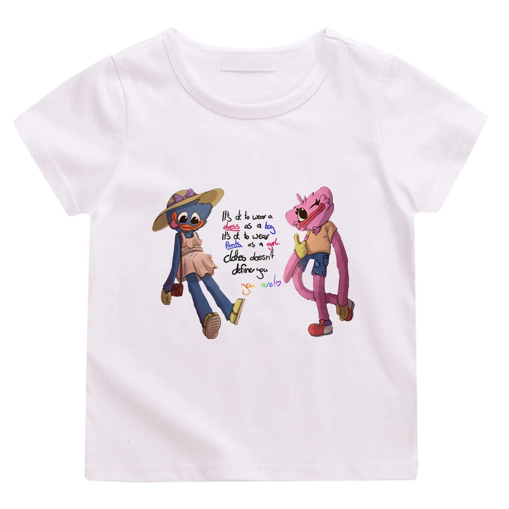 

Детская футболка с рисунком мака, футболки Huggy Wuggy для девочек, одежда Гаага, ваджи, футболка с графическим рисунком для мальчиков, футболка с...