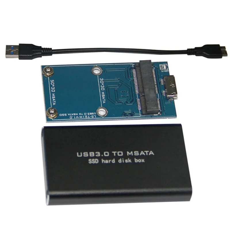 Корпус MSATA-USB 3.0 SSD внешний жесткий диск коробка для хранения данных адаптер 30X50 мм