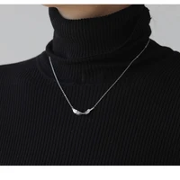 925 silver necklace fashion retro feather pendant necklace women light luxury clavicle chain new silver pattern necklace jewelry