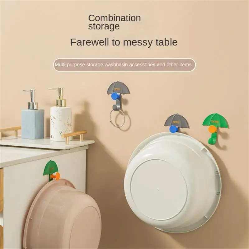 

2023 Toilet Washbasin Hook Toilet Non-perforated Washbasin Storage Rack Hanger Seamless Sticky Hook Wall Hanging Light Luxury