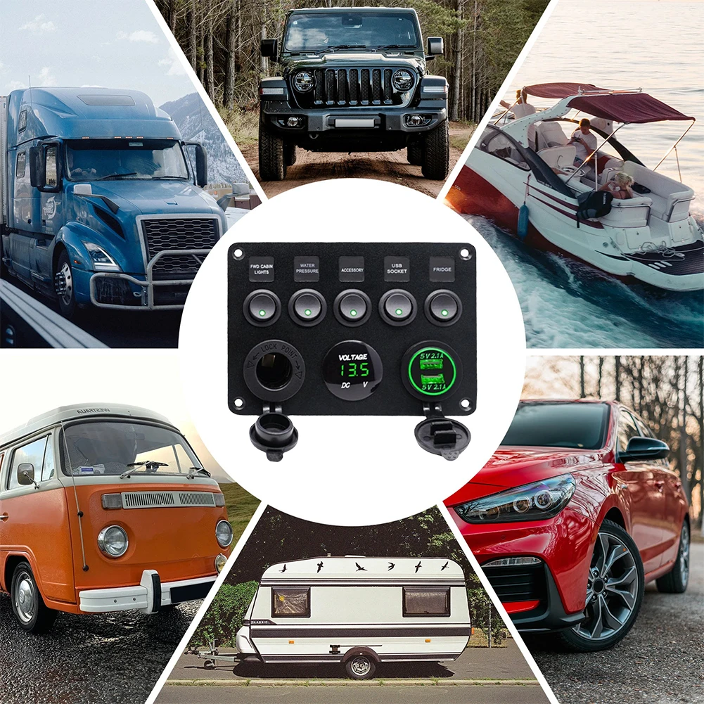 5-бандовый встроенный блок предохранителей 12 В/24 В панель переключателей для