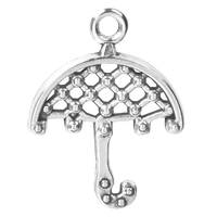 35pcslot fashion silver color hollow umbrella charm alloy pendant for necklace earrings bracelet jewelry making diy accessories