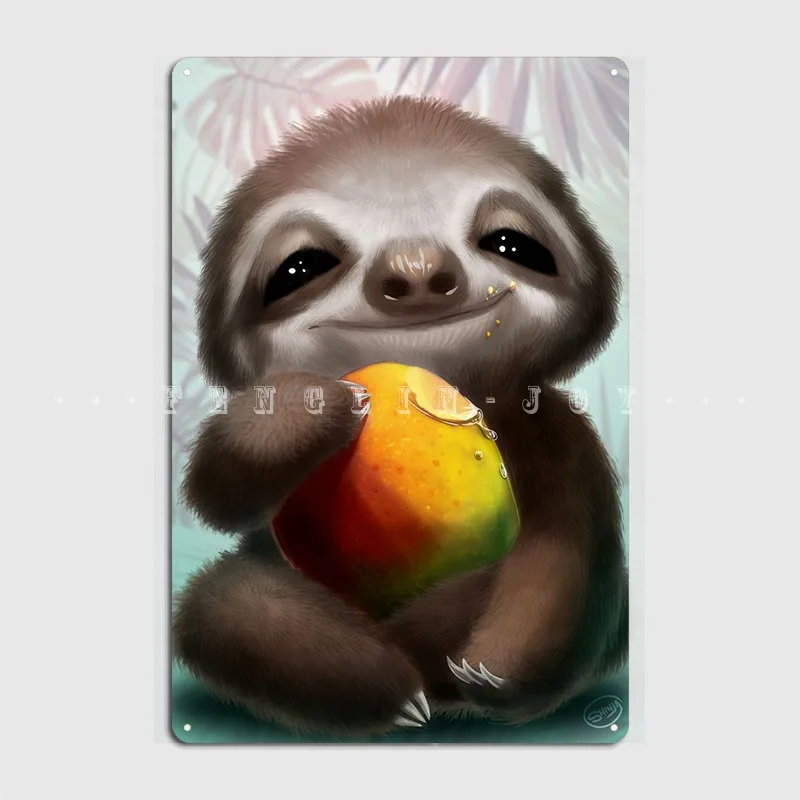 

Голодный Ленивец металлический плакат настенная пещера кинотеатр винтажный настенный фотоплакат