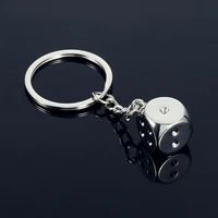 creative gifts good luck sieve dice metal keychain car waist hanging dice key ring chain ring pendant accessories wholesale