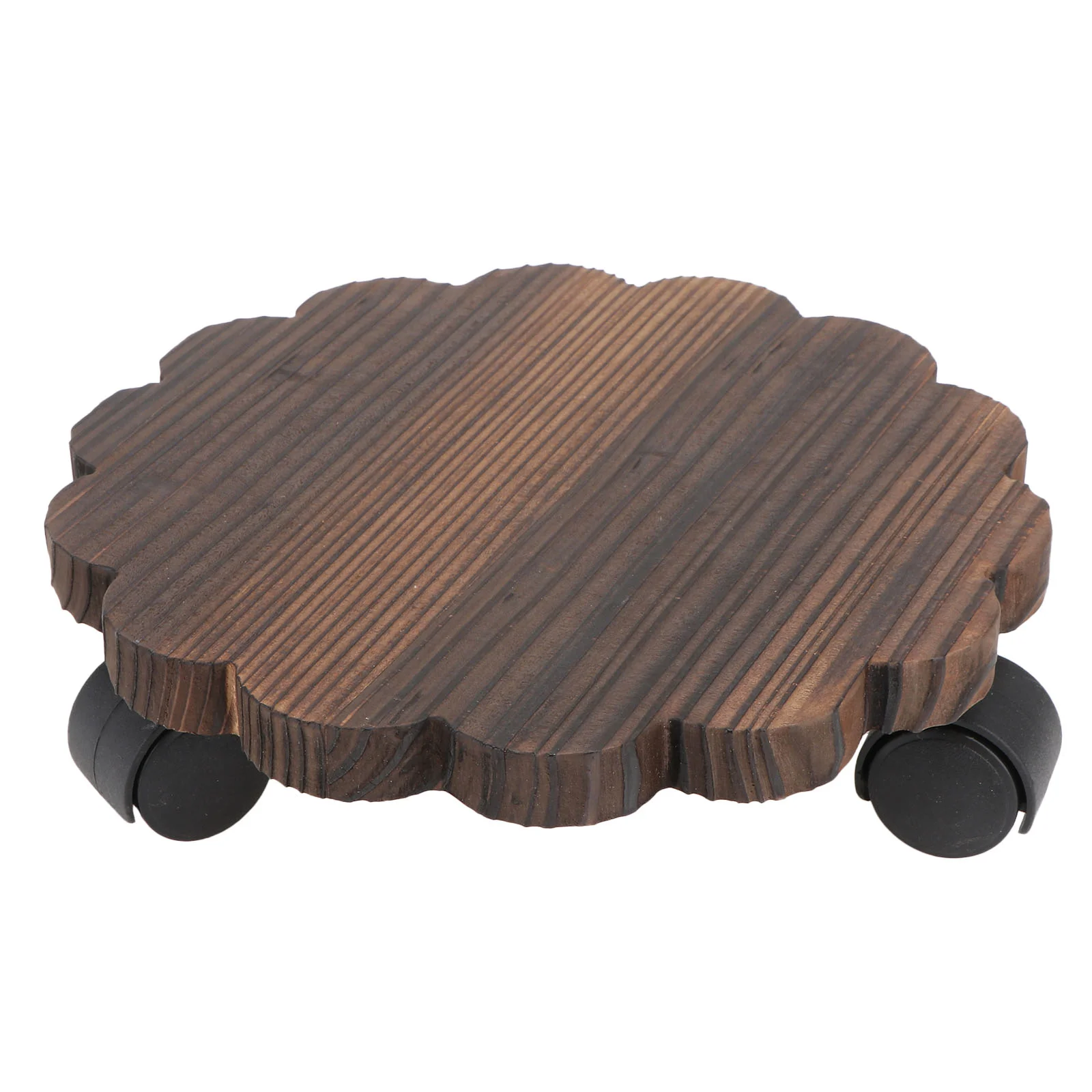 

Pot Wheels Flower Dolly Wood Mover Tray Potted Wooden Stand Planter Trolley Roller Saucer Coaster Rolling Round Saucers