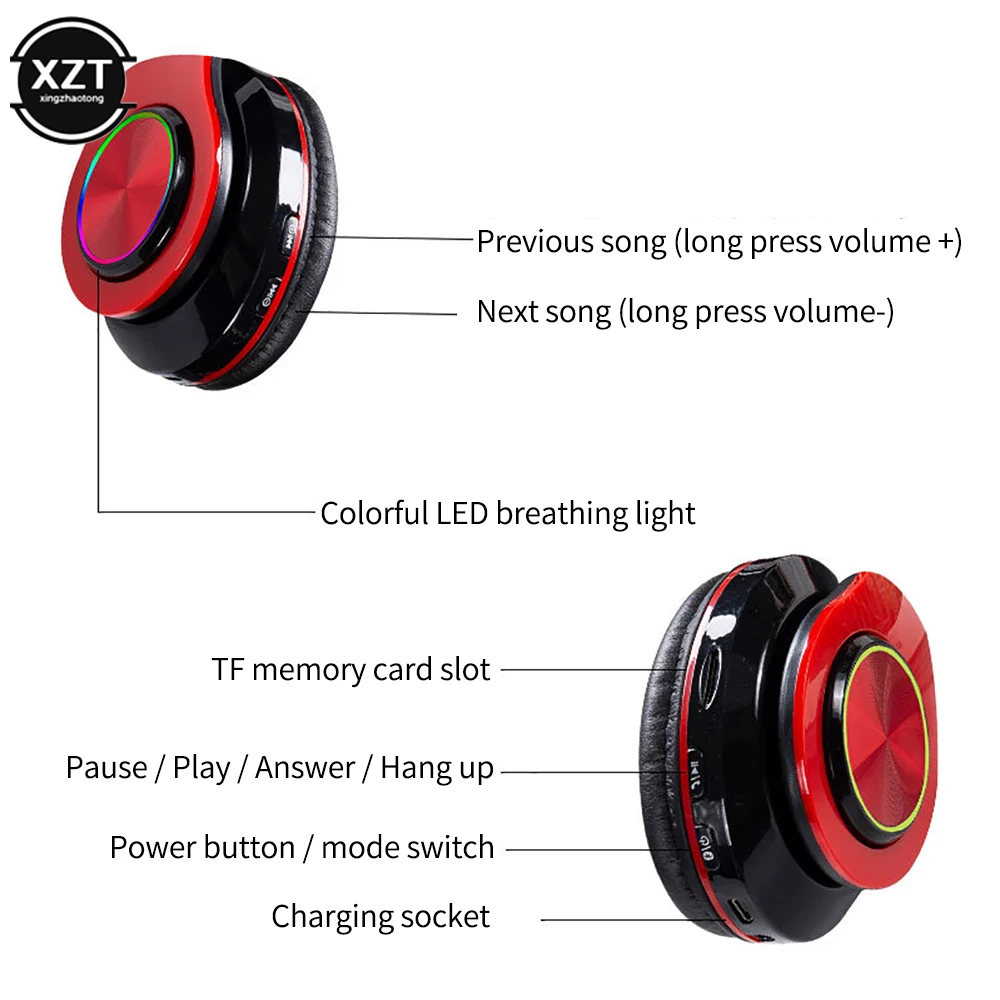Bluetooth-наушники B39 складные с микрофоном и поддержкой SD-карты