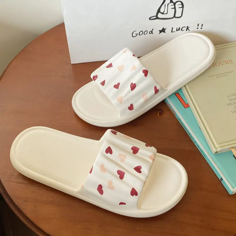 

2022 non-slip bathroom slippers women's summer ins indoor home with non-slip soft bottom cute sandals flip flops home shoes