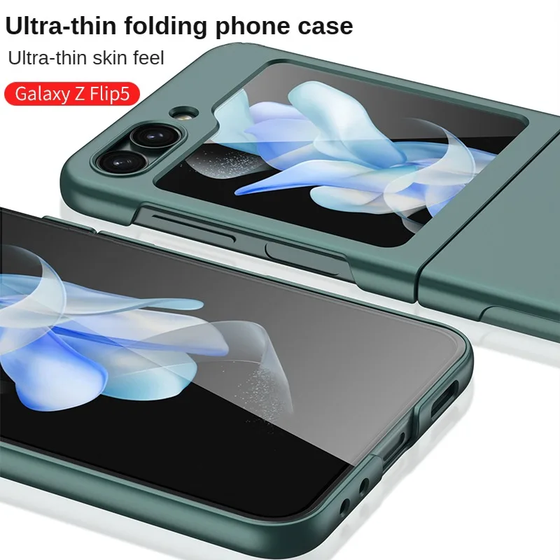 For Samsung Galaxy Z Flip 5 Case Ultra Thin Skin-friendly Matte Folding All Inclusive Shockproof Protection Cover Accessories