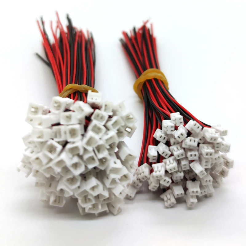 

100 Pair Micro JST 1.25 2-Pin Male and Female Connector plug with Wires Cables
