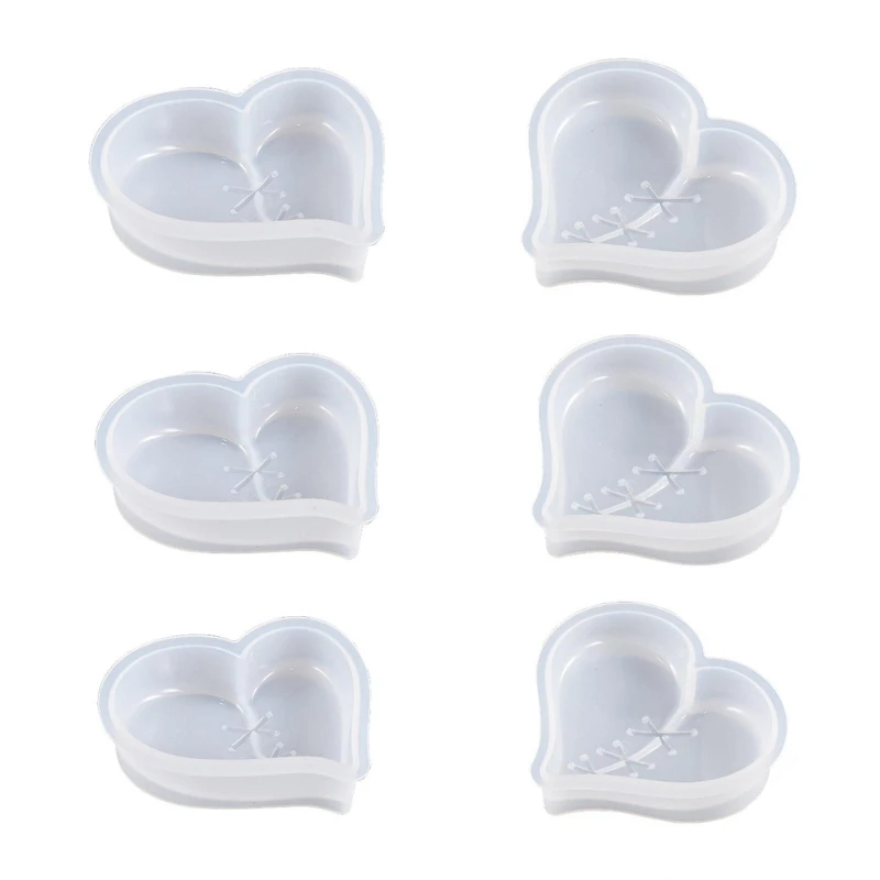 

Diy Resin Plaster Mold Sewing Heart-shaped Keychain Pendant Silicone Mold