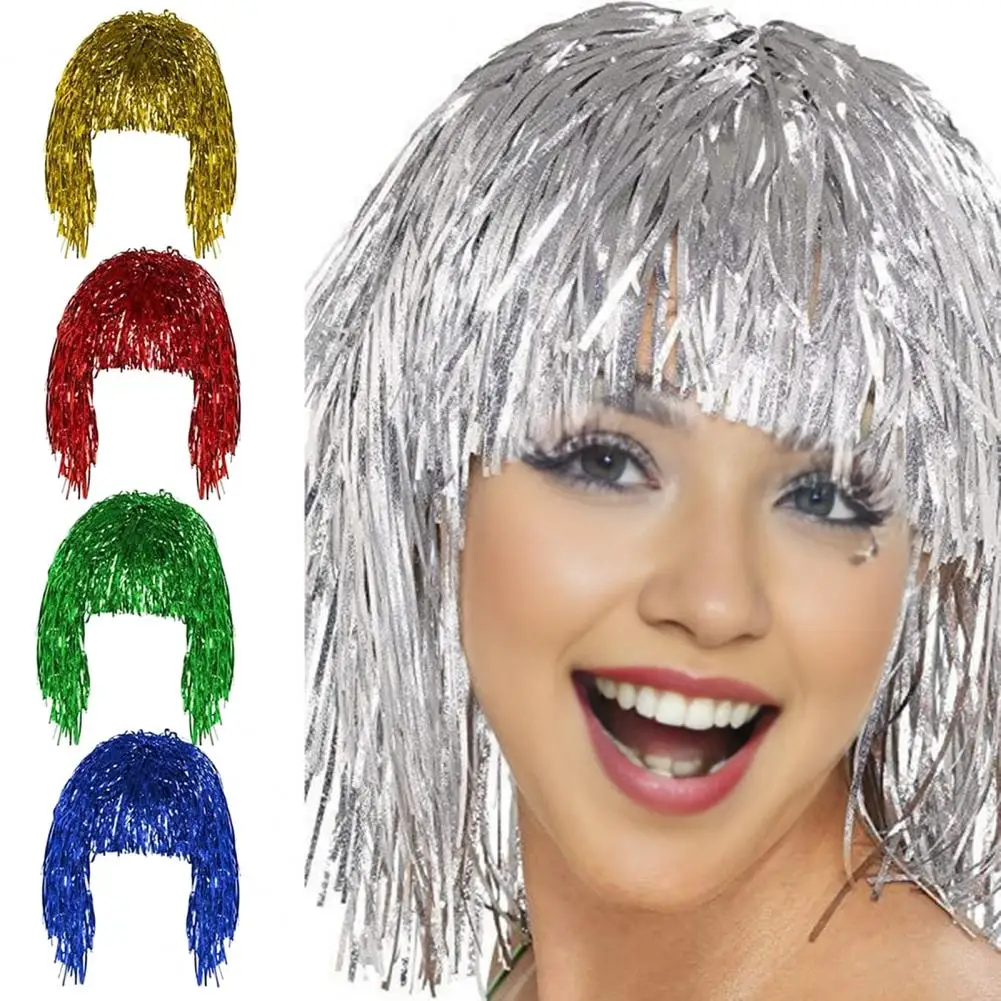 Парик для дискотеки косплея забавный парик вечеринки блестящий взрослых