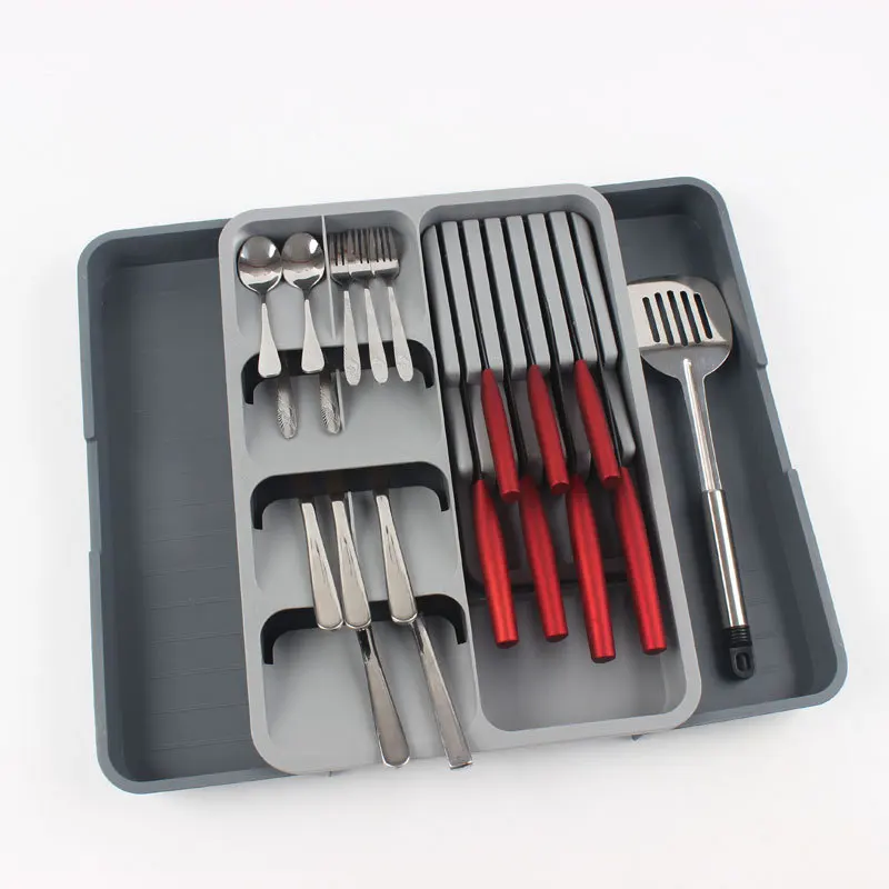 

1Pc Fork Spoon Knife Separation and Sorting Storage Box Cutlery Box Practical Drawer Storage Box Tableware Box