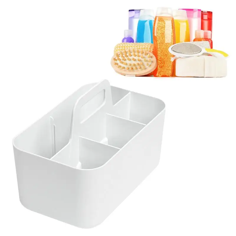 

Divided Shower Organizer Basket Bath Storage Organizer Caddy Tote With Handle For Dorm And Bathroom Holds Hand Soap Shampoo