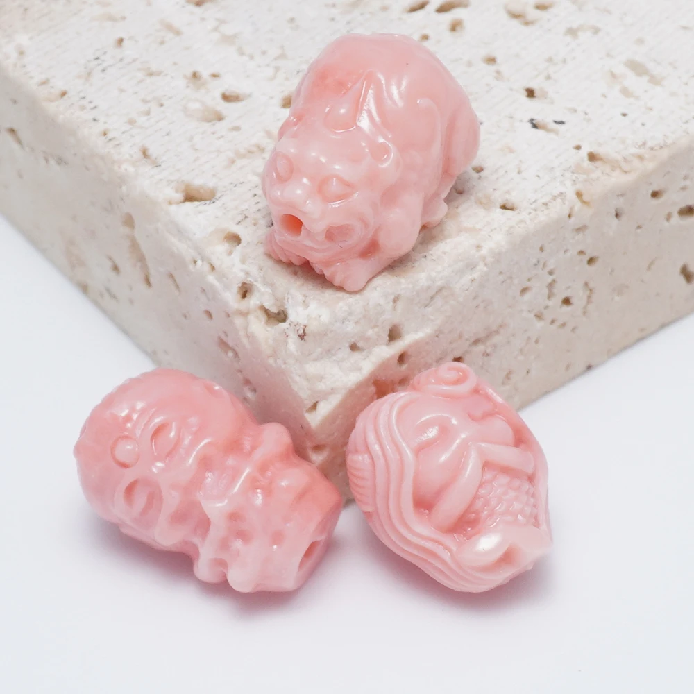 10 шт./шт. Коралловая пудра прессованные Wukong Pixiu Русалка свободные бусины для