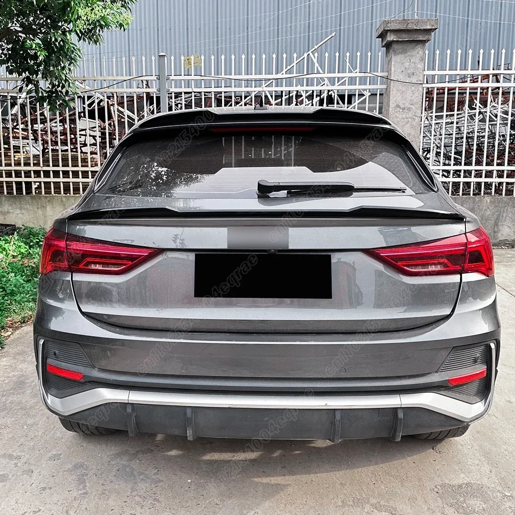 Для Audi Q3 F3 Sportback 2019 2020 2021 2022 2023 2024 задняя крышка багажника, верхний спойлер среднего крыла, тюнинг губ, автоаксессуары, комплект кузова (art.: 3920cff409198) - 3920cff409198