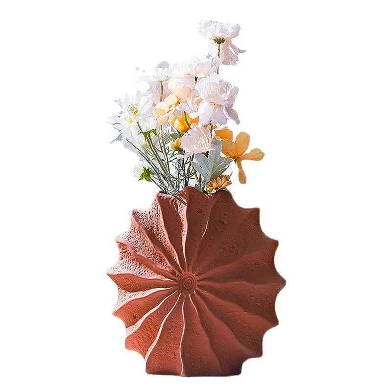 

Vases For Flowers Conch Shape Indoor Flower Planter Pot Terracotta Vases For Home/Bedroom/Living Room/Kitchen/Office Decor