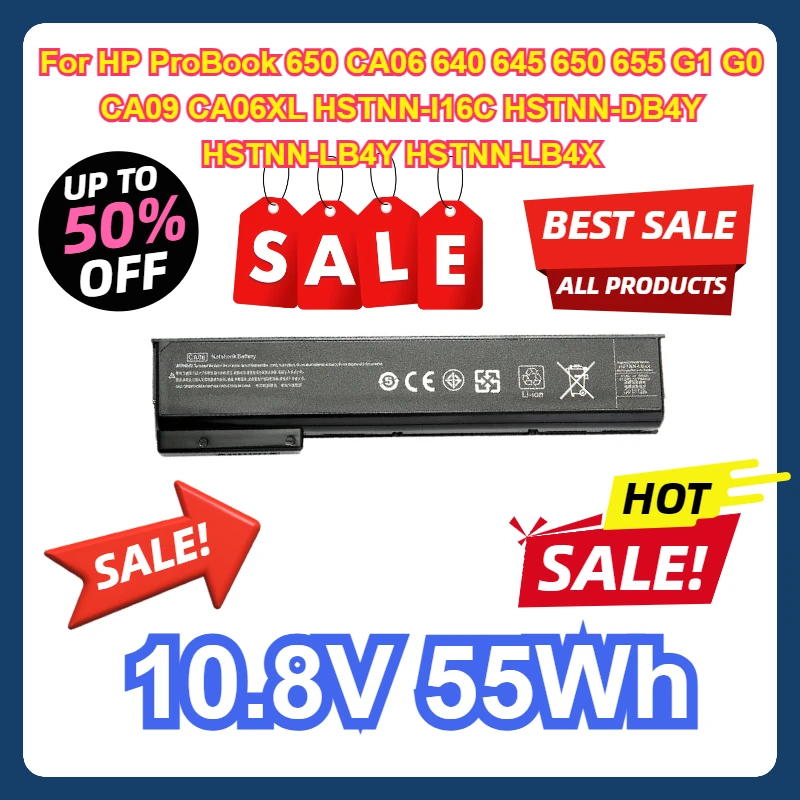 Для HP ProBook 650 CA06 640 645 655 G1 G0 CA09 CA06XL HSTNN-I16C HSTNN-DB4Y HSTNN-LB4Y HSTNN-LB4X аккумулятор