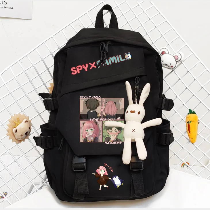 

Anime SPY×FAMILY Anya Forger Nylon Backpack Student School Bag Casual Fashion Shoulder Bag Travel Bag