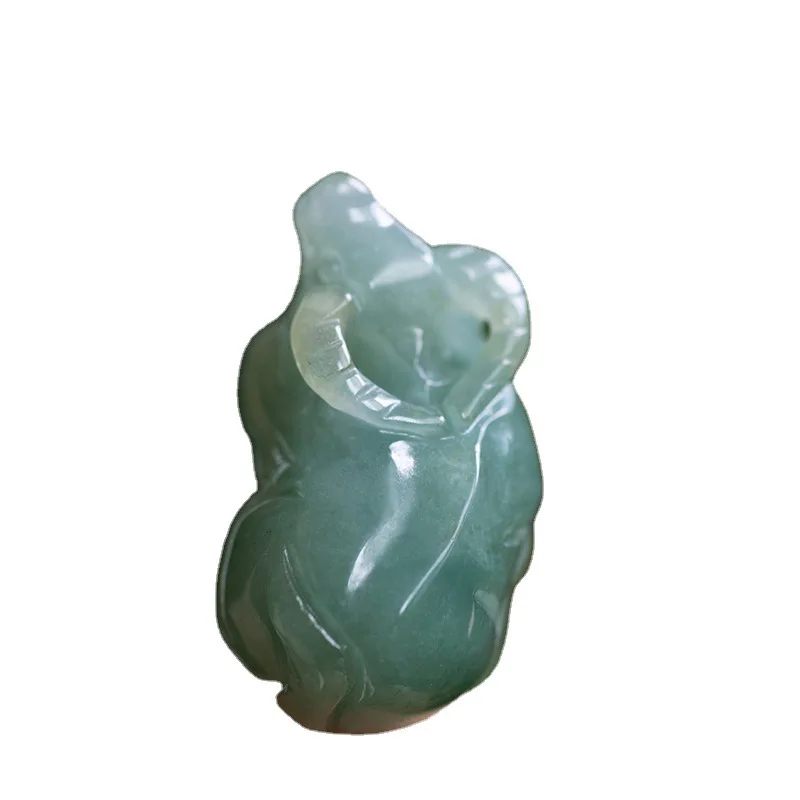 Подвеска из натурального янманского нефрита Знак зодиака бык простой ретро