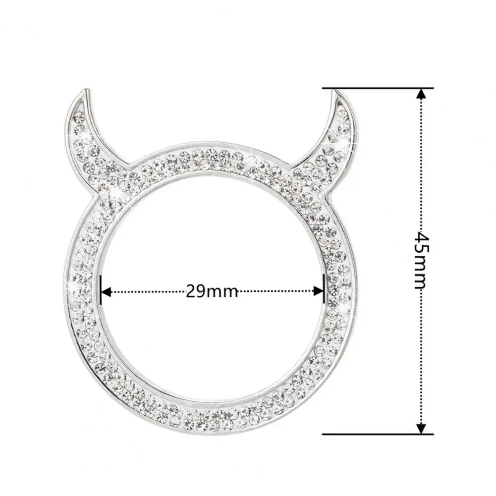 

Start Engine Ring Rhinestones Universal Rhinestone Car Ring Reliable Fine Workmanship Bling Car Decor for Decoration