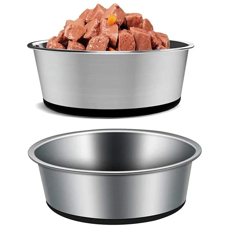 

Миски для собак с силиконовой основой, Нескользящие миски для еды и воды для собак, Штабелируемая миска для еды для кошек (2 шт. в упаковке, че...