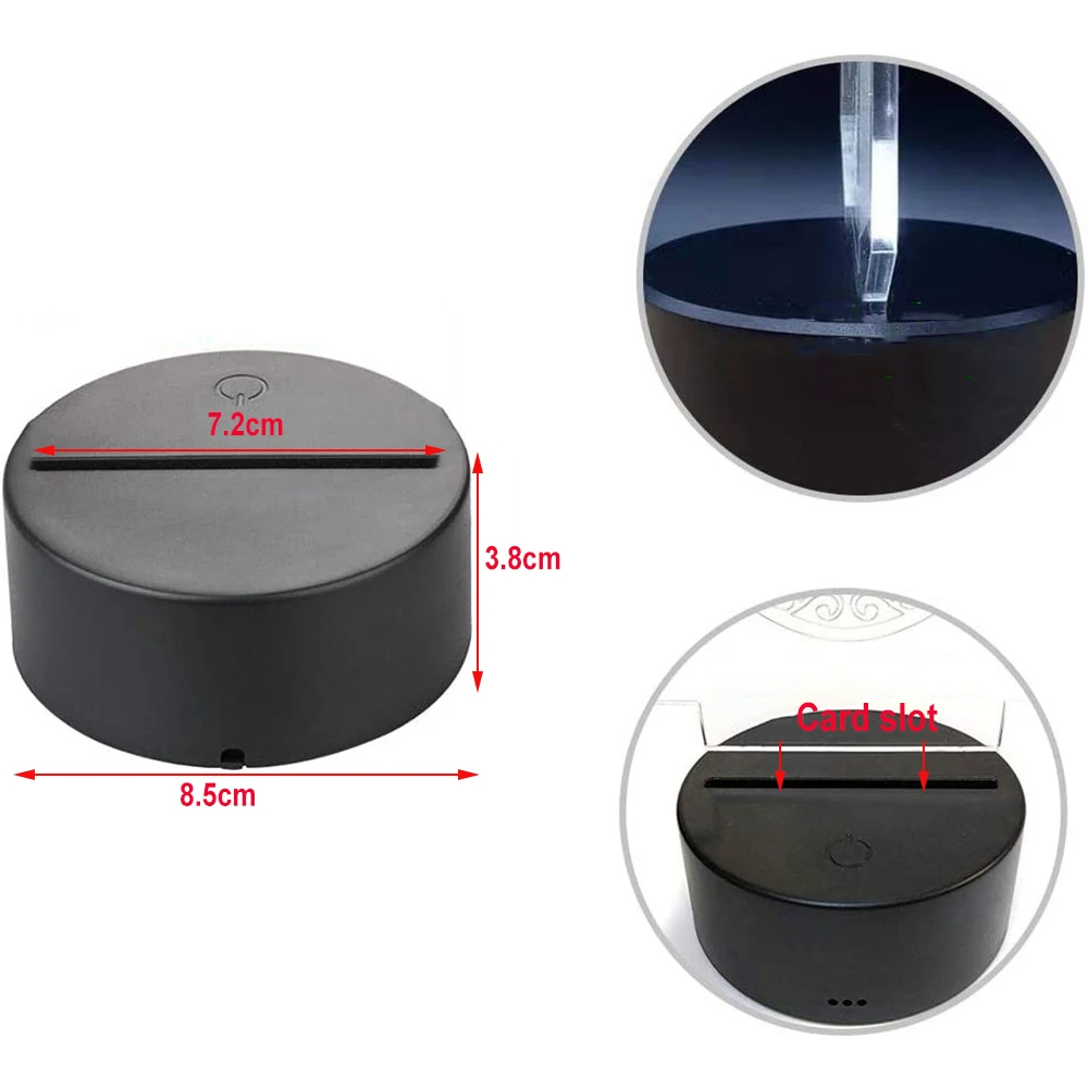 10 шт. сенсорная основа для акриловой светодиодной лампы 1/7 цветов - купить по