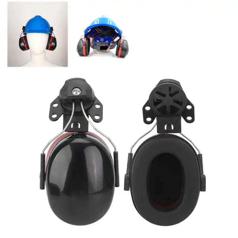 

Hard Hat Ear Muffs Noise Reduction Sound Insulation Hearing Protection Helmet Attachable Earmuff