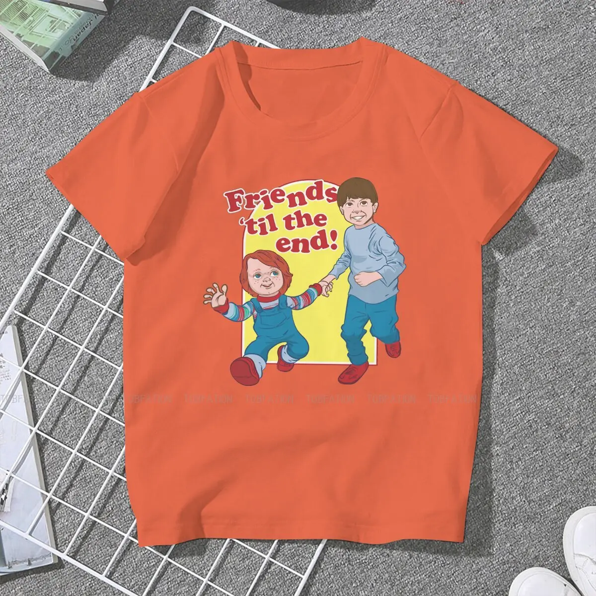 Футболка с куклой Чаки старого образца для женщин девушек друзей базовая