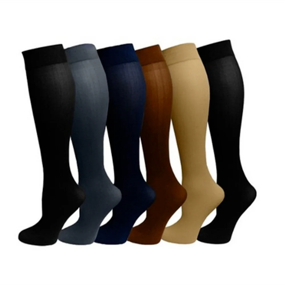 Plus Size Compression Stocking for Women Men All Day Wear Knee High Calf Nurse Running Medical Circulation Sports Socks