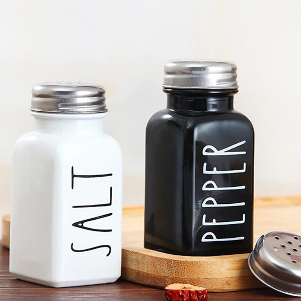 Кухонный шейкер для соли Пустые Квадратные крышки 1 комплект маленькая