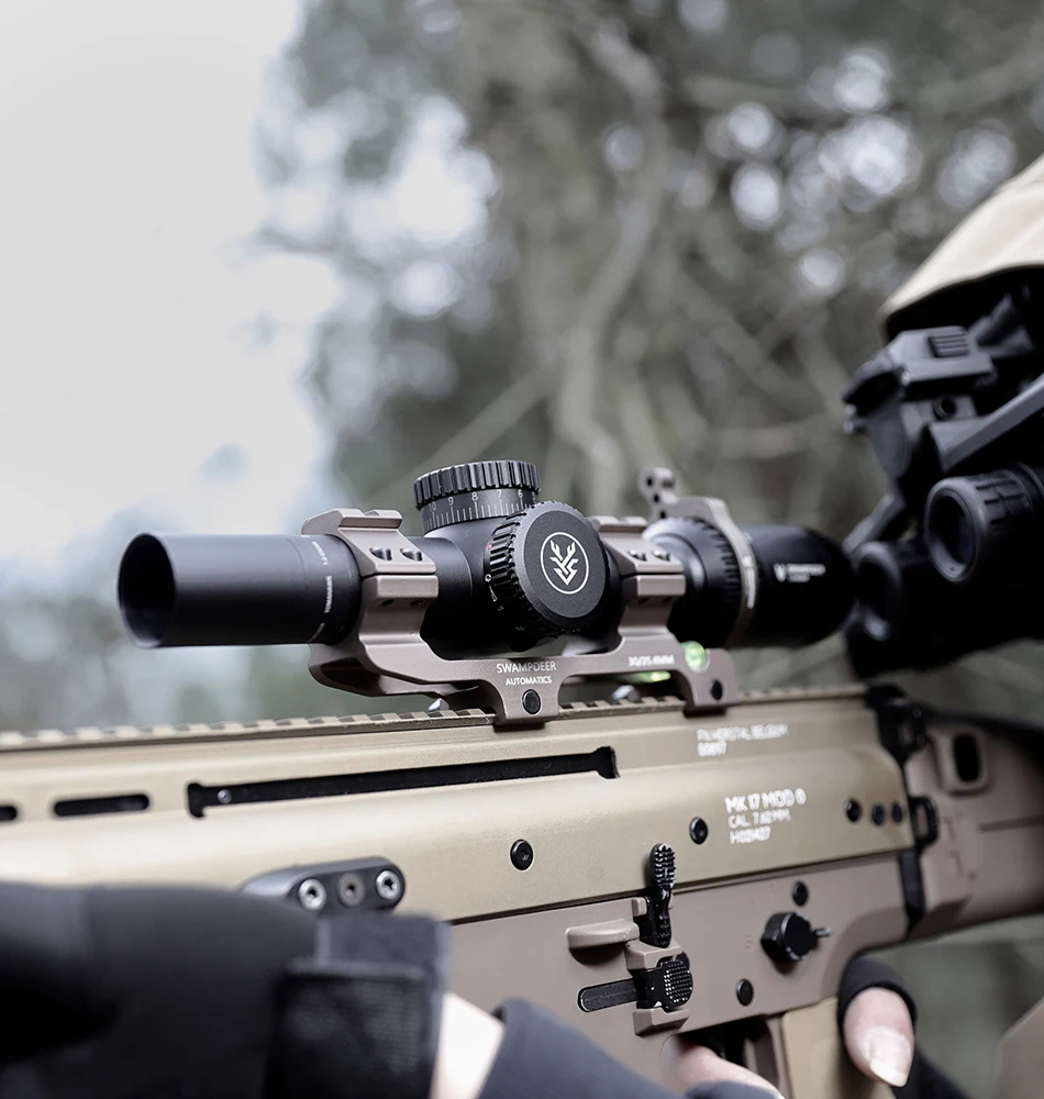

SWAMP DEER TKPRO1.2-6x24IR Tactical Rifle Scope Optic Sight Green Red Cross Illuminated Hunting Scopes Airsoft Air Guns