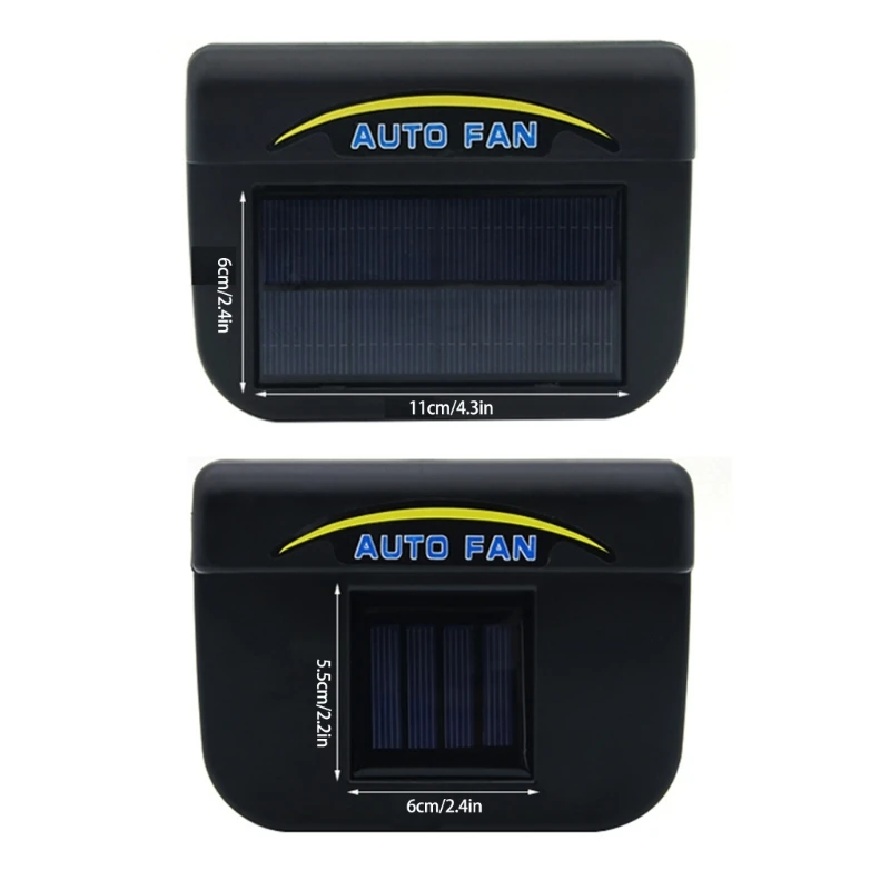 X6HF Удобный солнечный автомобильный вентилятор Солнечный Легкий ABS