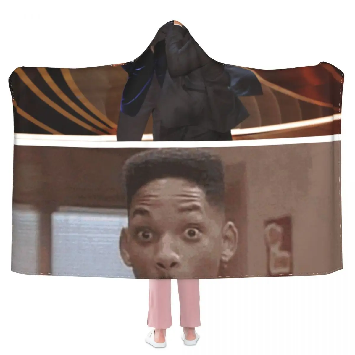 

Одеяло с капюшоном Will Smith, Крис, рок, Свежий принц, реагирует, Вау, Модное теплое худи, покрывало, флисовое супермягкое одеяло для сна